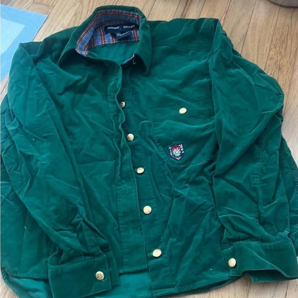 Escada Sport Green Plaid Shirt